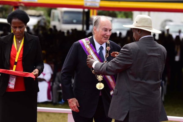 Museveni decorates Aga Khan with the country’s highest civilian honour for his colossal contributions to Uganda’s development an